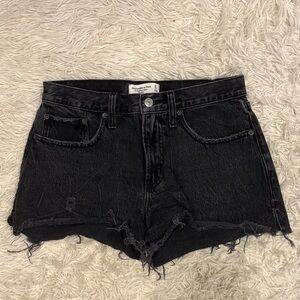 Abercrombie Black Denim Shorts
